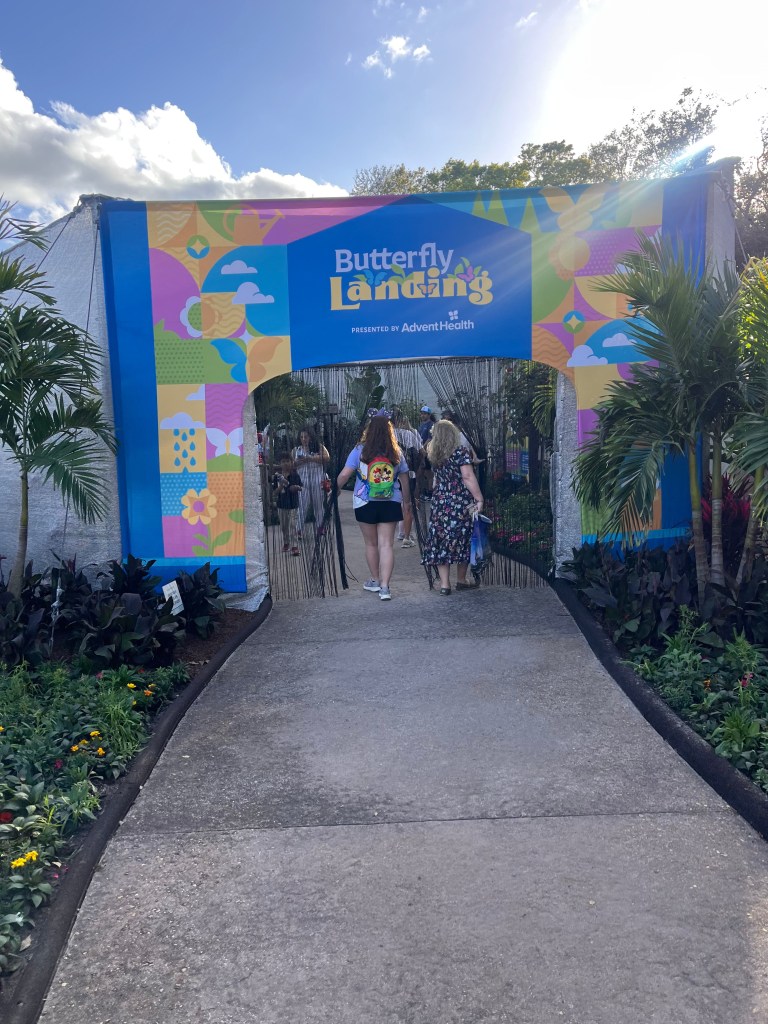 Entrance to butterfly landing during Flower & Garden Festival at EPCOT.