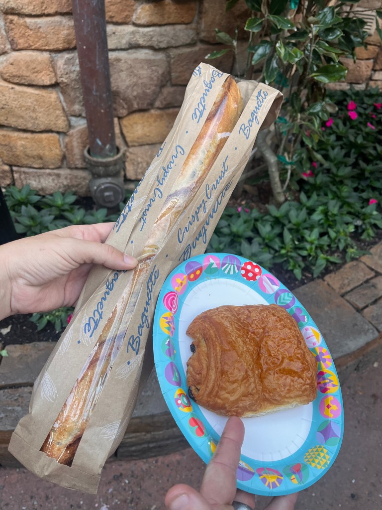 Snacks from French Bakery in Disney World at at EPCOT Flower & Garden Festival. 